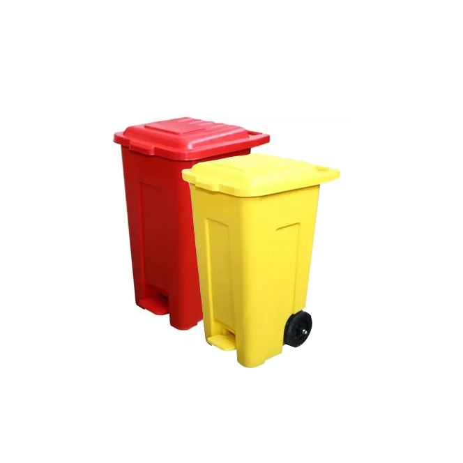 Colour coded waste bins